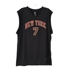 Adidas NBA New York Knicks Carmelo Anthony Jersey 7 Mens Large Black Orange